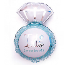 Кольцо 6 голубое Фигура Фольга